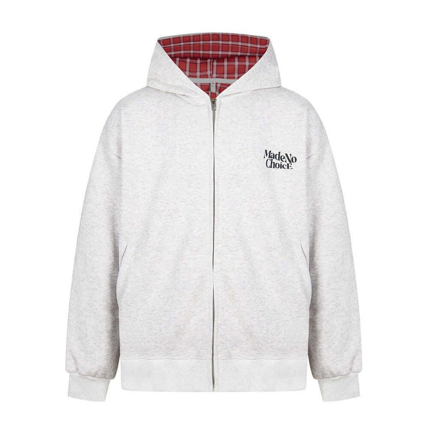 Model wearing Gray hoodie by Grozavu