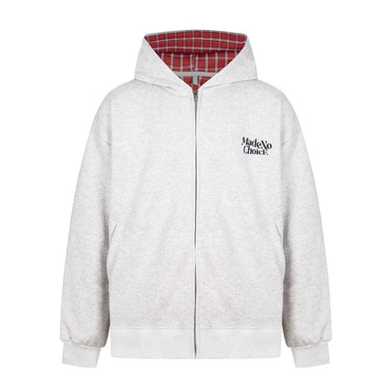 Model wearing Gray hoodie by Grozavu