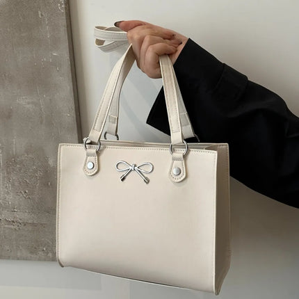 Bow PU Leather Shoulder Bag