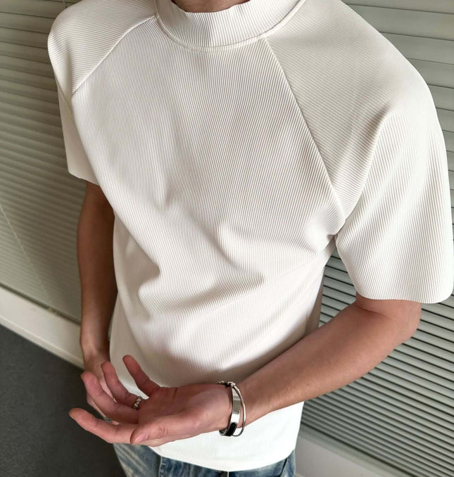 Tricou Jacquard Fără Cusături – Croială Largă