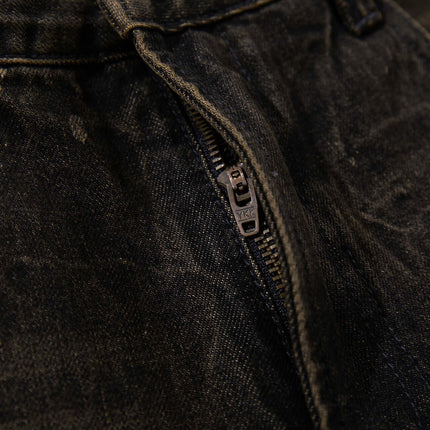 Washed Retro Loose Fit Denim Pants