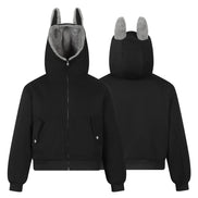 Street Fashion Zipper Hooded Sweatshirt for Men