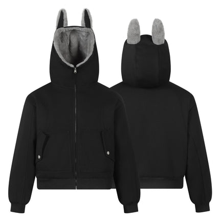 Street Fashion Zipper Hooded Sweatshirt for Men
