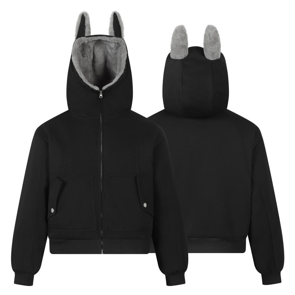 Street Fashion Zipper Hooded Sweatshirt for Men