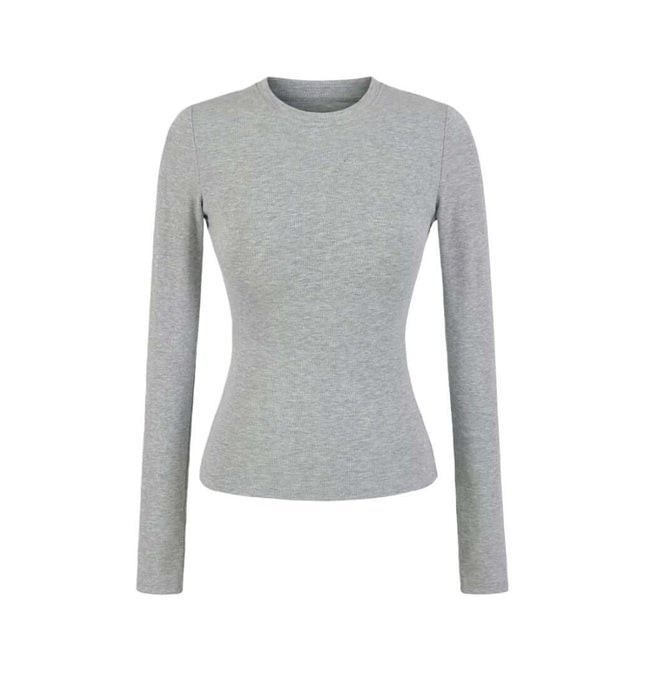 Top de manga larga ajustado con relleno elástico