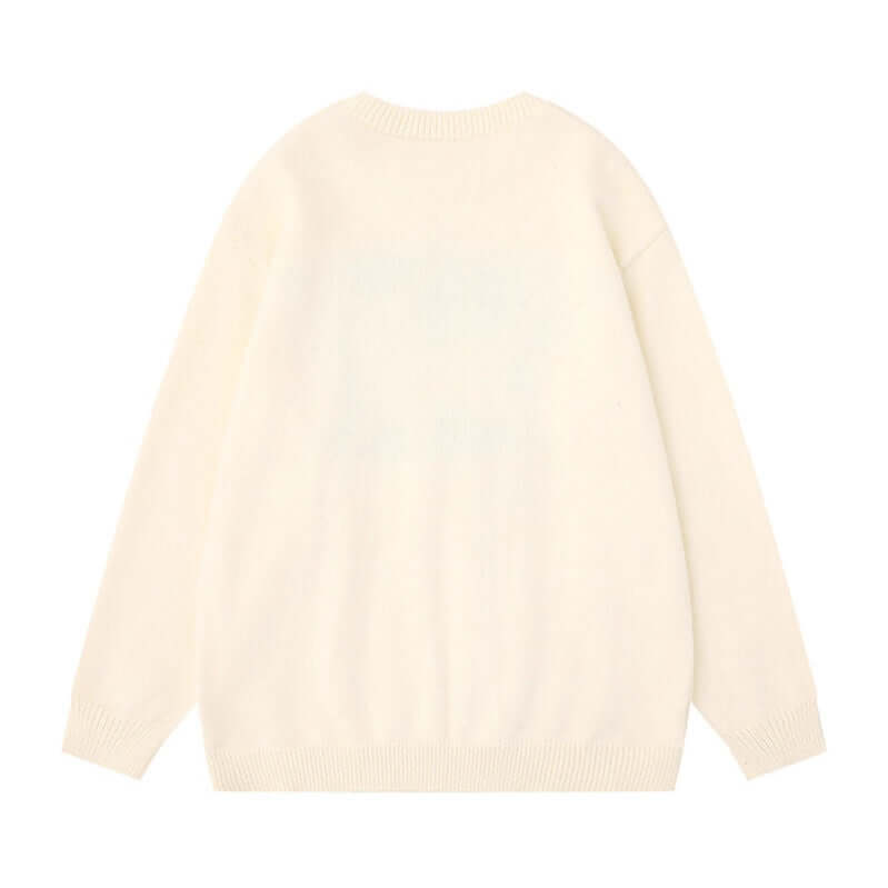 Cute Cat Knit Sweater Pattern styling detail - Premium Streetwear