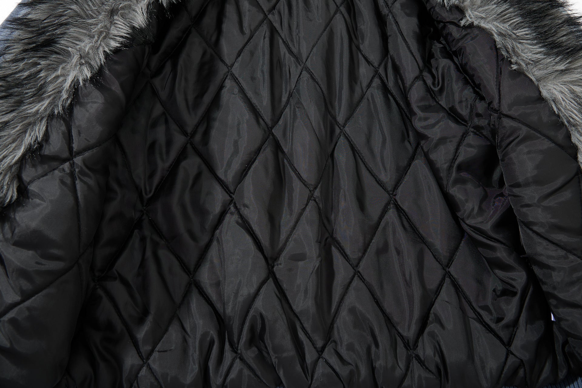 Woolen Collar Cotton Jacket With Fleece