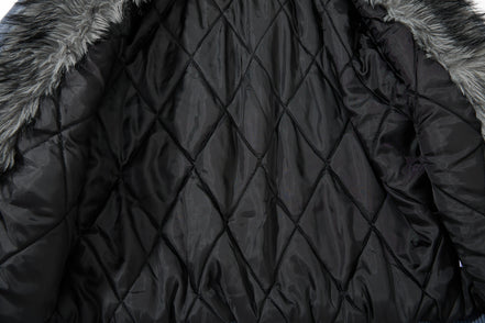 Woolen Collar Cotton Jacket With Fleece