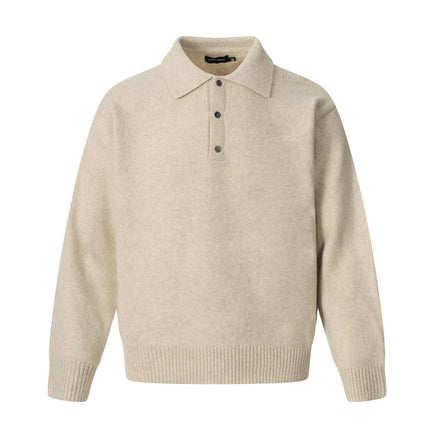 Suéter de cuello vuelto con botones sueltos