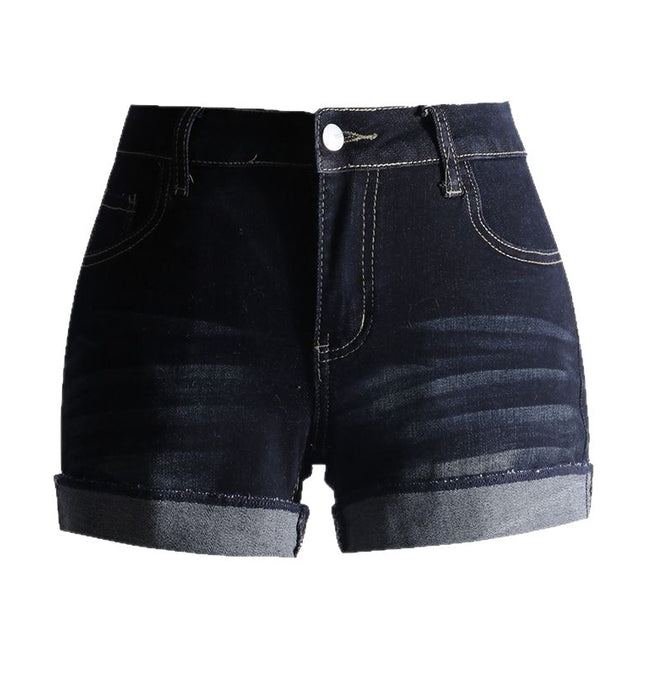 Front view of Low Rise Cuffed Shorts - Grozavu brand streetwear