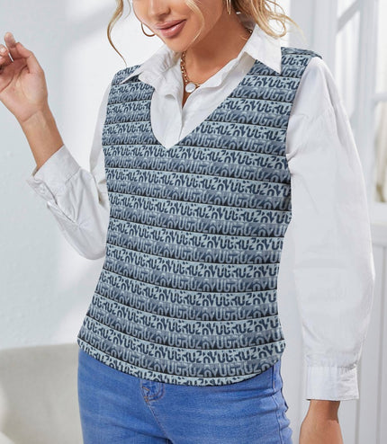 Women's Long Sleeve Button Knit Vest | Elegant Layering Staple