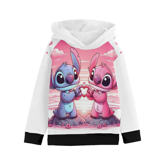 Felpa con cappuccio da ragazza – Grozavu Love Edition