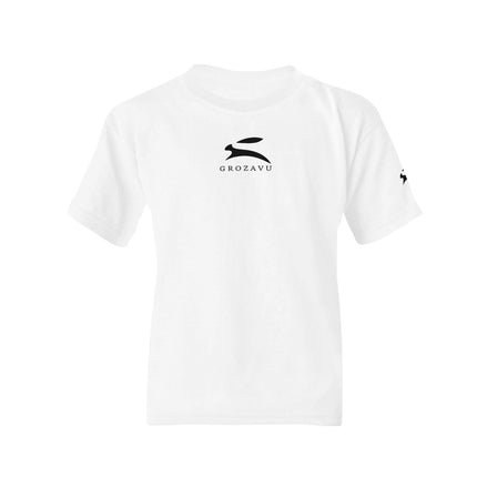 Camiseta de algodón blanca para niños – Grozavu Bunny