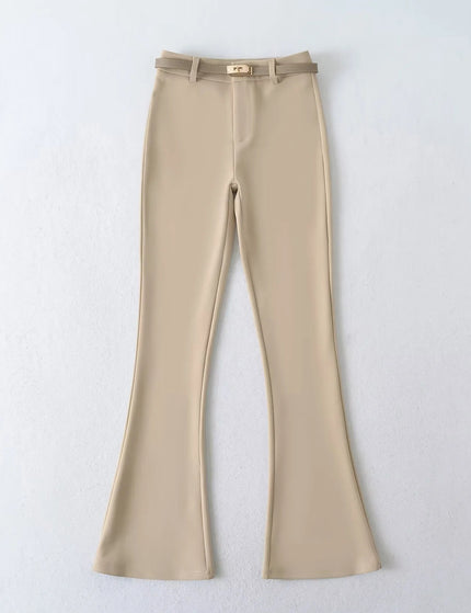 Micro flared pants with waistband