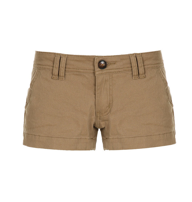 Front view of Distressed Low Waist Denim - Grozavu brand streetwear