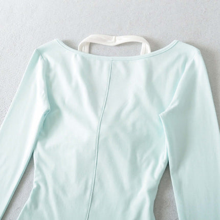 Hängender Hals Langarmoberteil