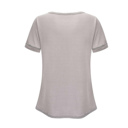 Grozavu's Nursing Clothes: Solid Color Stitching for Convenience at €30.99