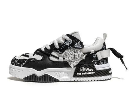 3D-gedruckte Sneaker Herren Atmungsaktive Freizeit Board Schuhe