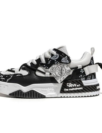 Pantofi sport bărbați casual din material respirabil, imprimați 3D