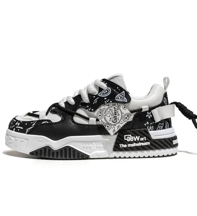 3D Printed Sneaker Men's Breathable Casual Board Shoes