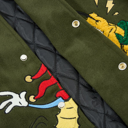 Giacca Ricamata in Stile Retro Cartoon – Cappotto Invernale Caldo