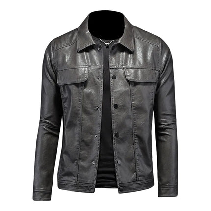 Night Rider Men’s Premium Black Leather Jacket