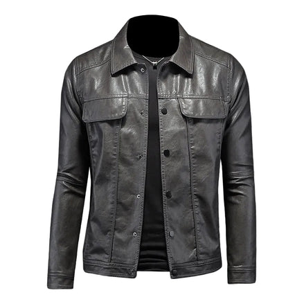 Night Rider Men’s Premium Black Leather Jacket
