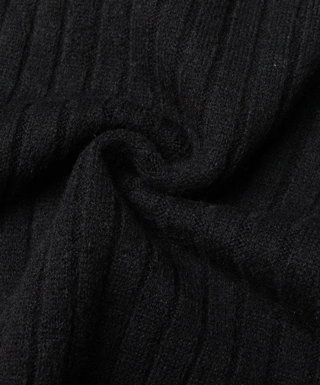 Grozavu Elegance: Minimalist Half-High Collar Knit T-shirts for Women