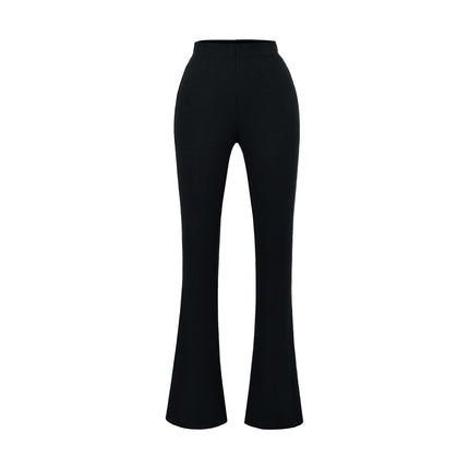 Slim fit low waist slightly flared pants
