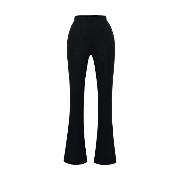 Slim fit low waist slightly flared pants for women