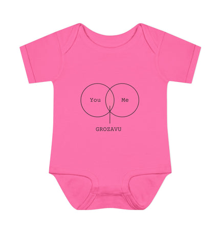 You Me Baby Bodysuit - Cute Infant Orange Outfit for Celebrations