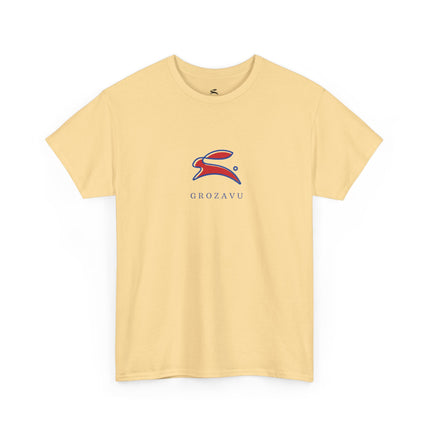 Casual Unisex Heavy Cotton Tee - Grave Logo, Perfect for Everyday Wear