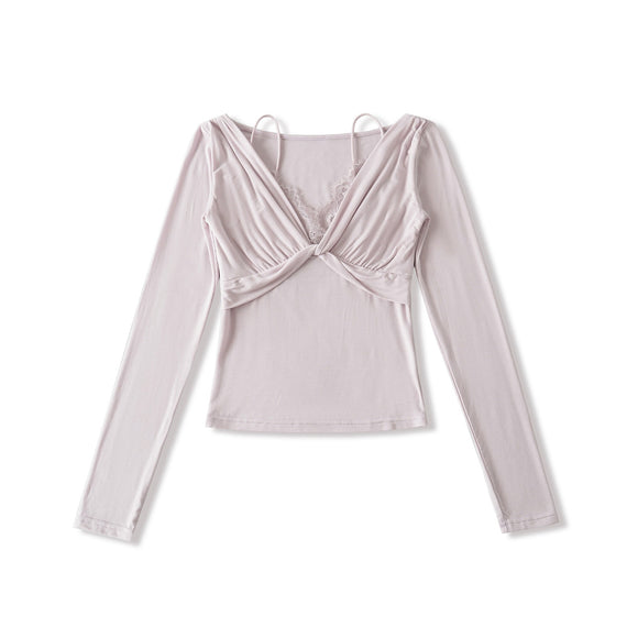 Twisted Lace Long Sleeved T-shirt