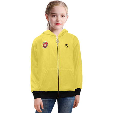 Girls Yellow Zip Hoodie – Grozavu Bright Edition