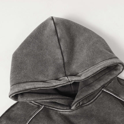 Tape Patchwork Hoodie - Loose Fit