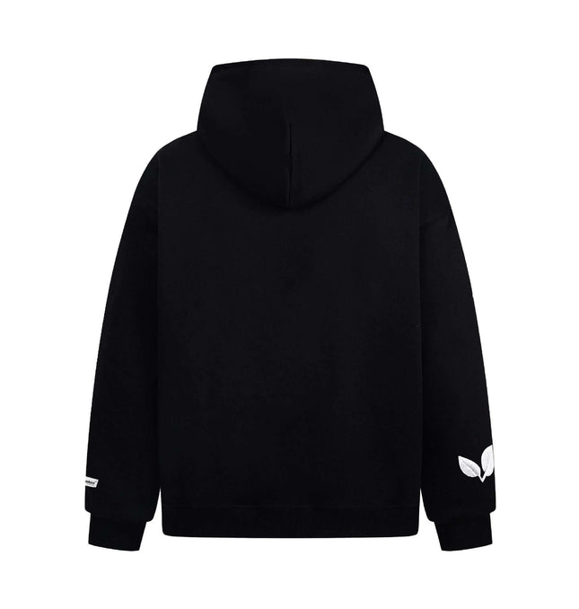 Felpa con Cappuccio Ricamata a Croce – Vestibilità Ampia