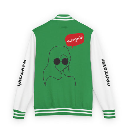 Unisex Heavyweight Letterman Jacket - Stylish & Chic with 'Incroyable!' Design