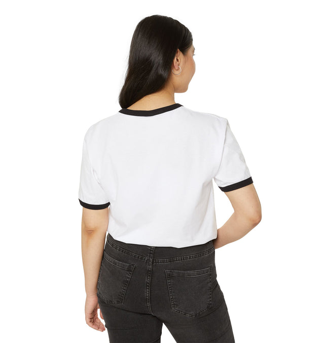 Unisex Cotton Ringer T-Shirt - 'Move On' Graphic Tee for Casual Style