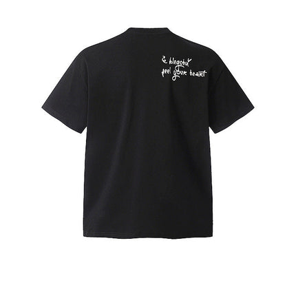 T-Shirt Ampia con Stampa Creativa di Lettere