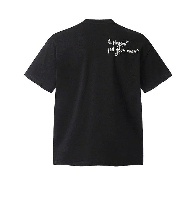 Tricou cu imprimeu creativ din litere, croială lejeră