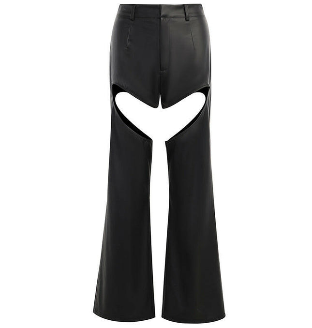 Trendy Loose Leather Pants: Streetwear Chic at €49.00