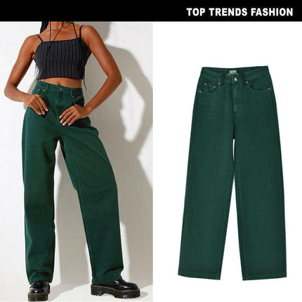 Chic Emerald Denim: Elevate Your Style with Hot Girl Pants! at €51.99