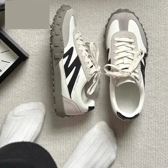 Kontrast Runde Zehen Flache Sportliche