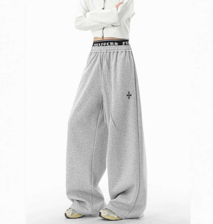 Winter Wide-Leg Pants – Relaxed Fit featuring a loose silhouette and cozy elastic polyester fabric.