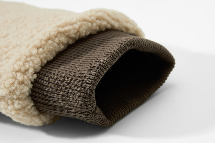 Veste en coton avec col en fourrure et veste en polaire