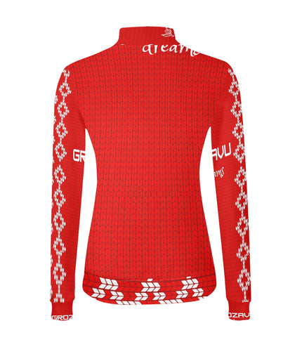 Women's All-Over Print Mock Neck Sweater | Trendy & Comfortable