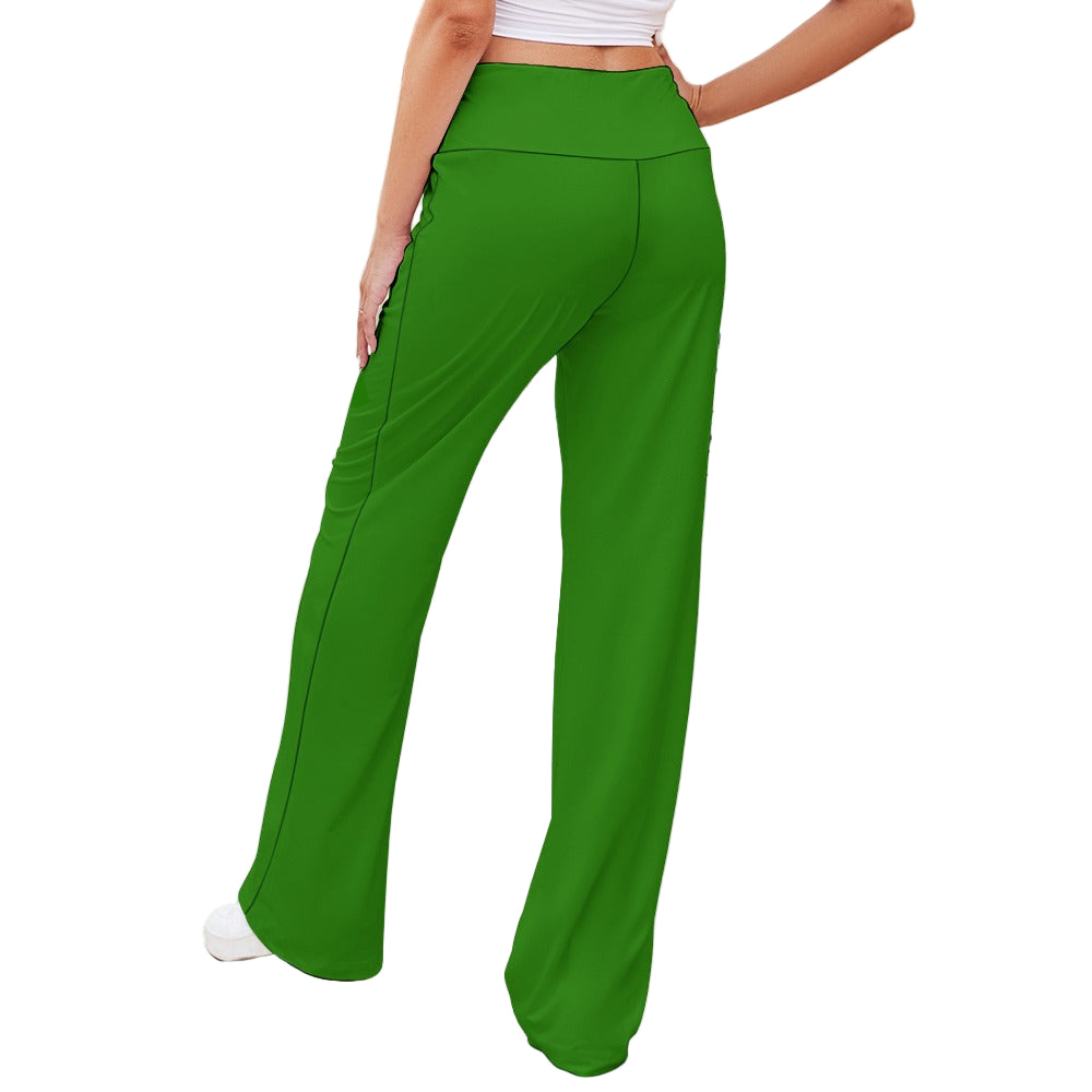 Green Wide-Leg Pants – Grozavu Street Edition