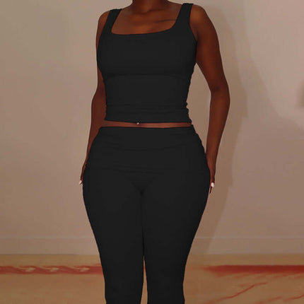 Ensemble de gilet plissé en deux pièces – Coupe ample