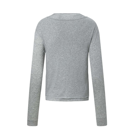 Tricou cu mâneci lungi, ajustat, deconstruit