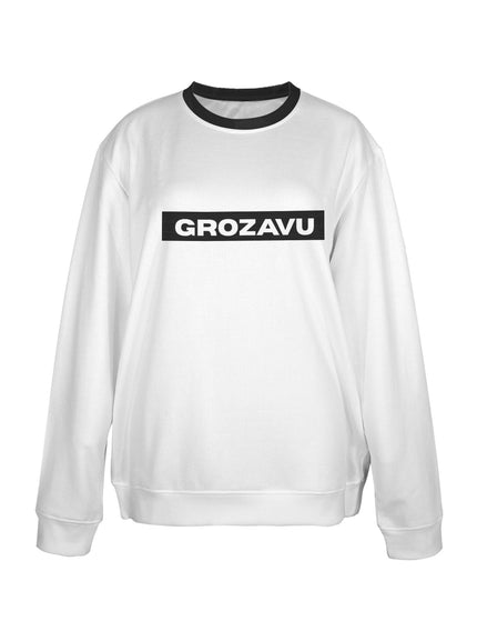 Pull à logo blanc – Grozavu Classic Box Edition